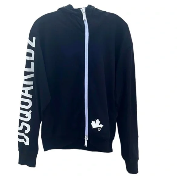 DSQUARED2 Double Zip Leaf Hoodie